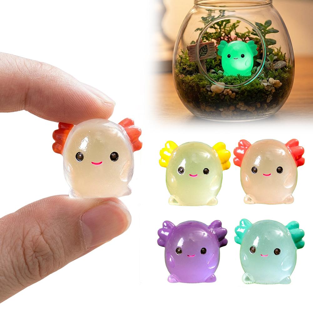 Aquarium Planting Ideas - Miniaturas de axolote luminosas que brilham