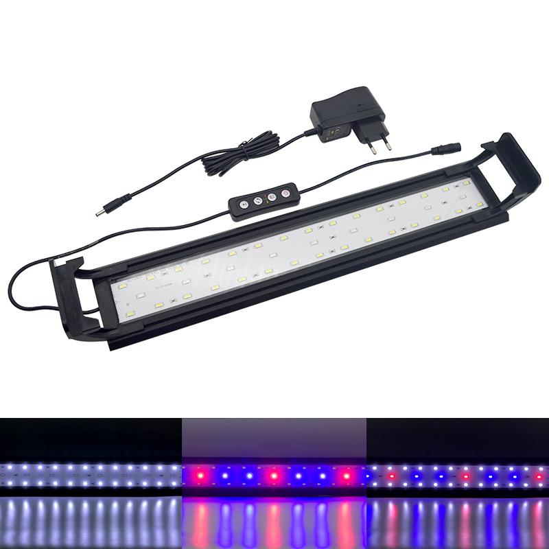 Aquarium Plant Growth Light - Luz led para aquário, 16-64cm, lâmpada