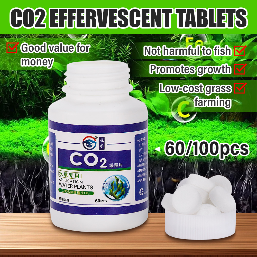 Aquarium Plant Vitamins - 60 Pastilhas de CO2 para Aquário,