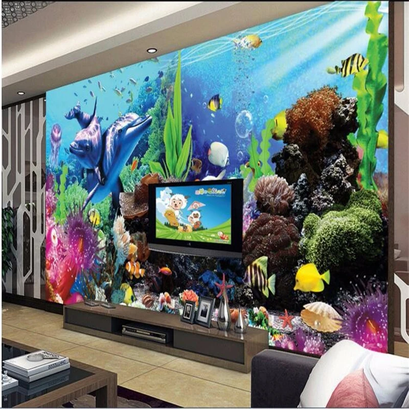 Papel de Parede 3D Personaliza - Planted Aquarium Wallpaper avaliação e preço