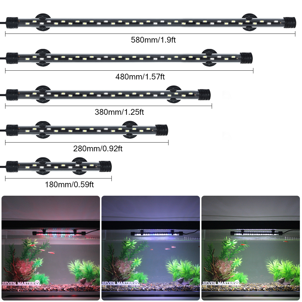 Luz de aquário led planta cres - Aquarium Plant Growth Light avaliação e preço