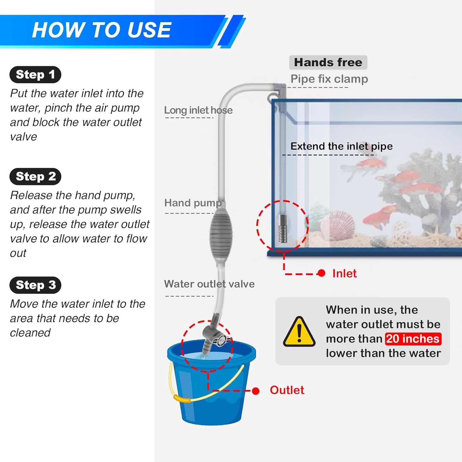 Grande Aquário Sifão Kit De Fe - Planted Aquarium Maintenance Kit avaliação e preço