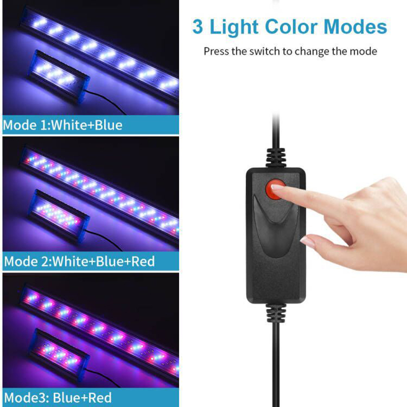 Luz do tanque de peixes 18cm 2 - Aquarium Plant Growth Light avaliação e preço