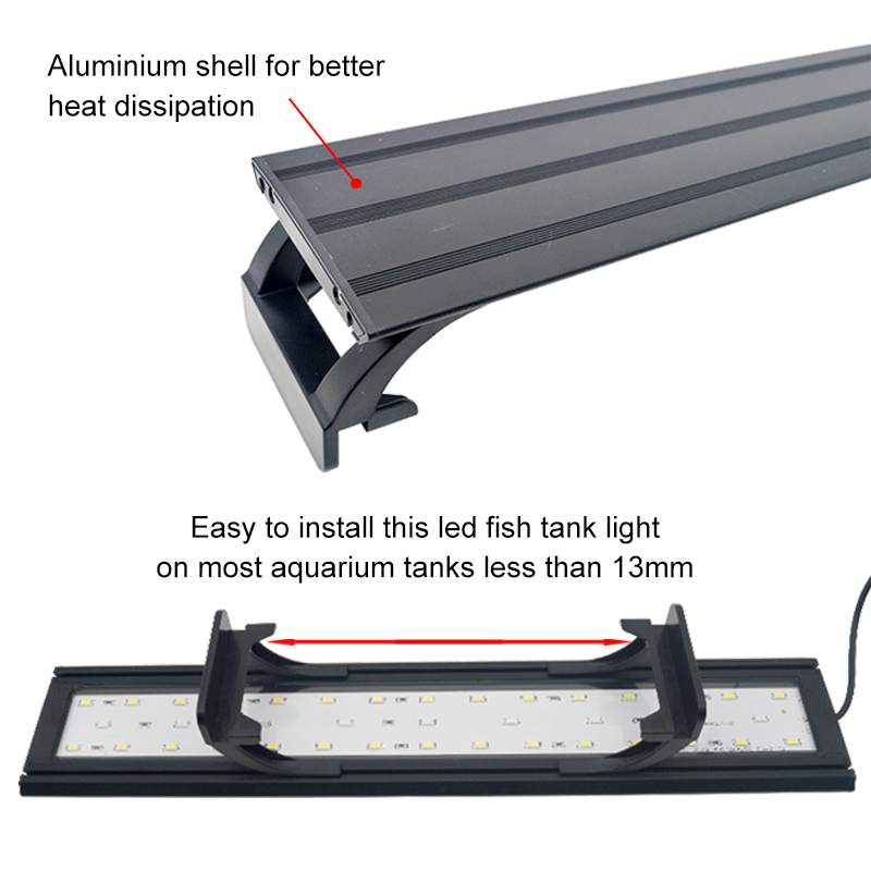 Luz led para aquário, 16-64cm, - Aquarium Plant Growth Light avaliação e preço