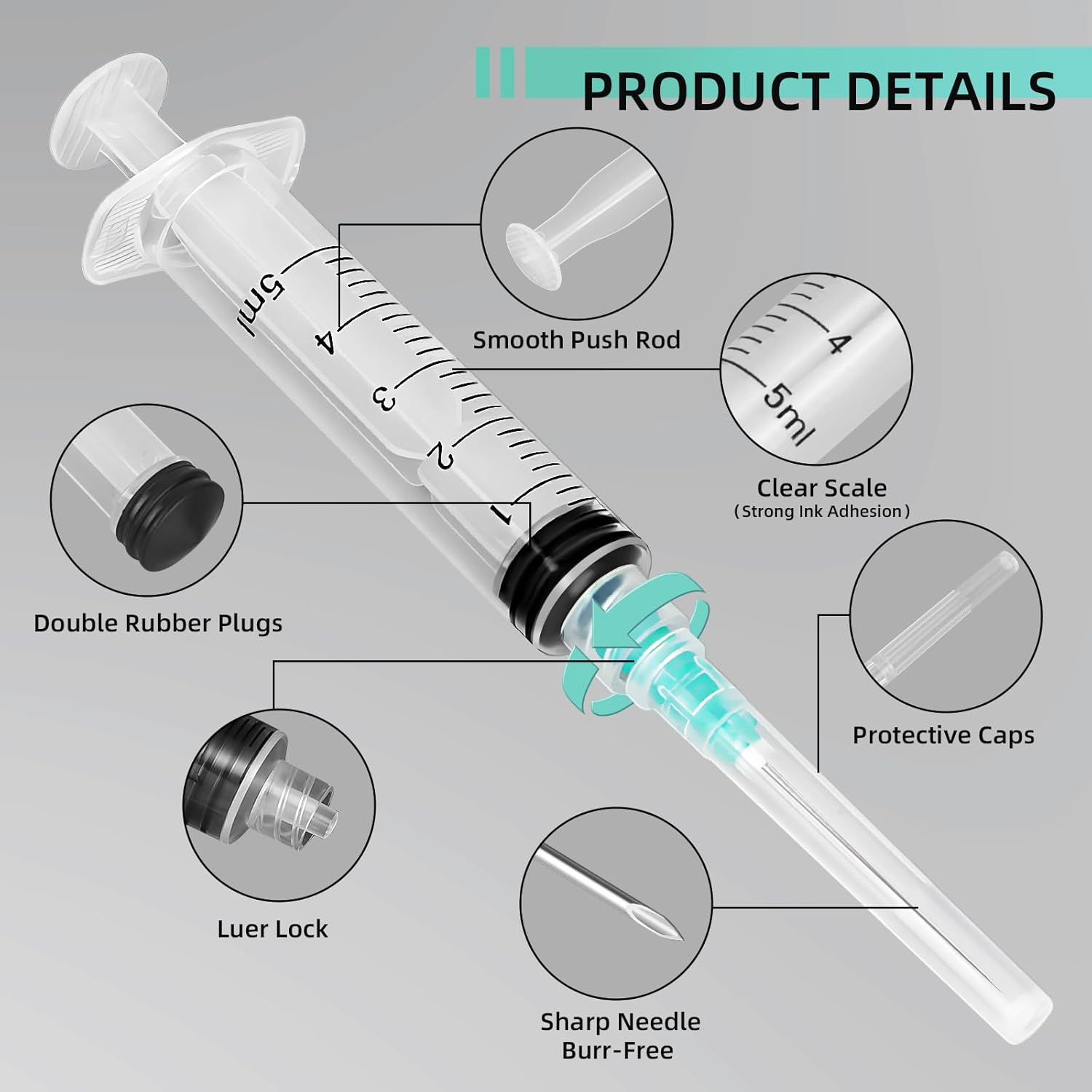 Seringa Luer Lock de 5ml, Adeq - Aquarium Plant Order avaliação e preço